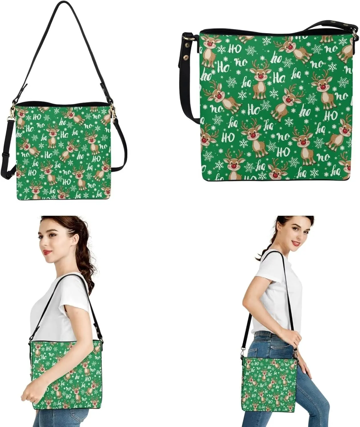Crossbody Bag Set 2 Pieces Saddle Bags Satchel Bags for Women Car Key Fob Cover