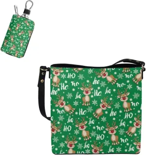 Crossbody Bag Set 2 Pieces Saddle Bags Satchel Bags for Women Car Key Fob Cover