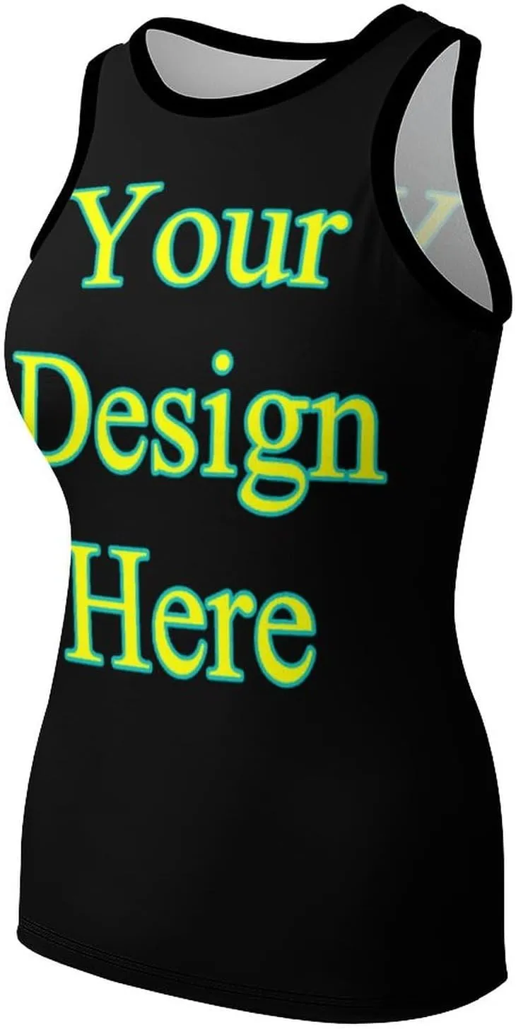 Custom Tank Top Bra Custom Yoga Vest for Women, Women's Workout Crop Top, Personalized Women Sport Bra Tight Tops