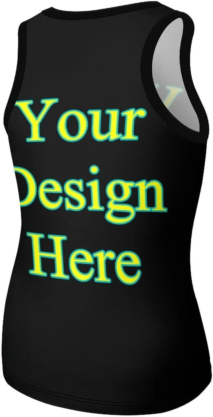 Custom Tank Top Bra Custom Yoga Vest for Women, Women's Workout Crop Top, Personalized Women Sport Bra Tight Tops