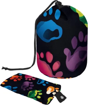 Cute Cartoon Cat Dog Paw Travel Cosmetic Bags Makeup Bag for Women, Foldable Drawstring Travel Cosmetic Bags, Portable Toiletry Bucket Bag