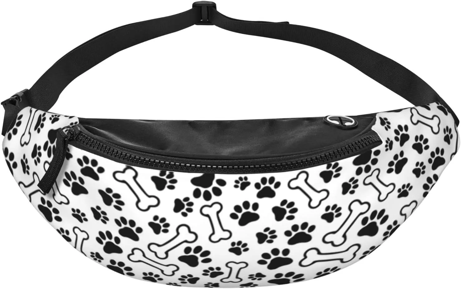 Dog Paw Print Fanny Pack for Women Men,Fashion Waist Pack Belt Bag Crossbody Bag for Traveling Casual Running Cycling