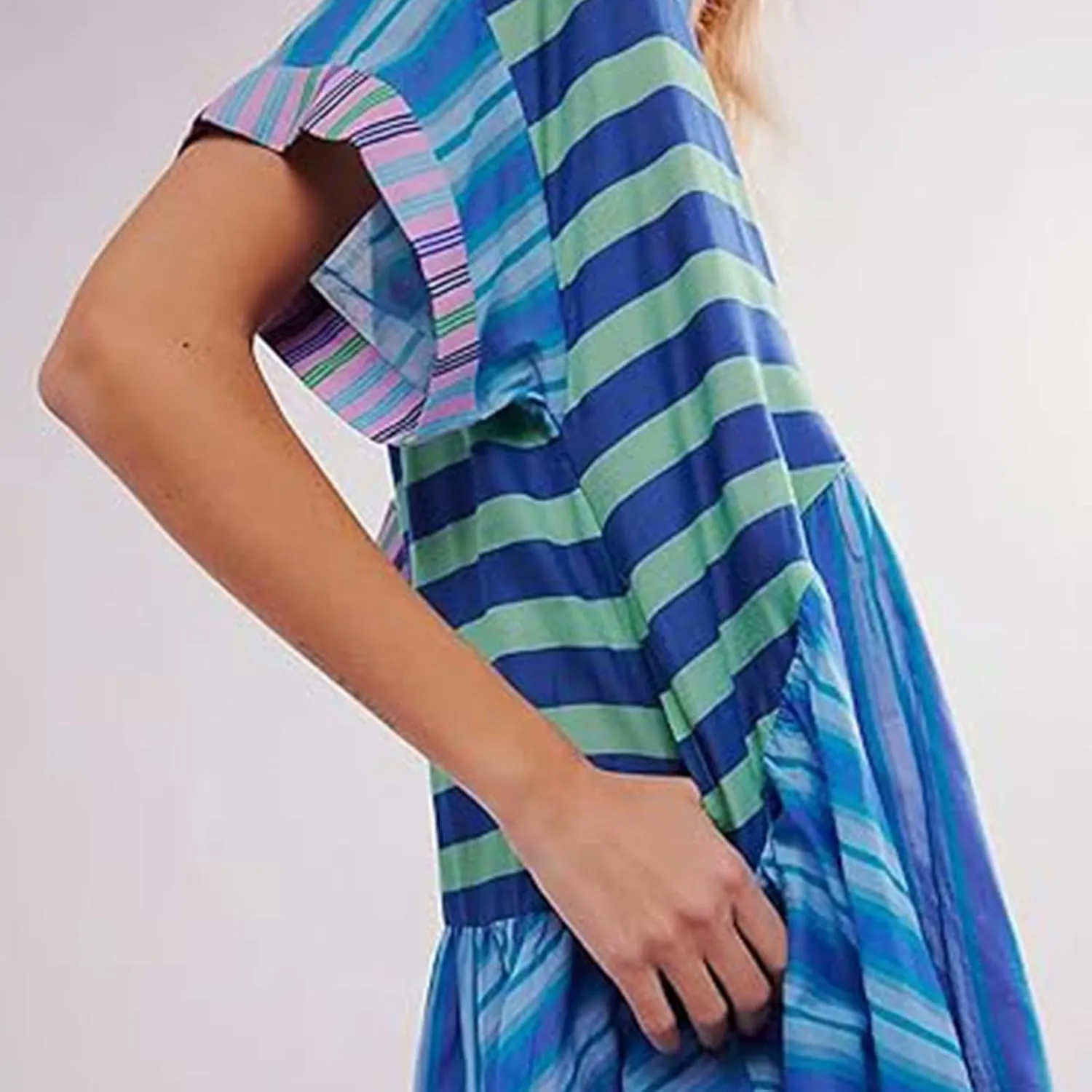 Dresses for Women 2024 Summer Boho Dress Floral Casual Sundresses Sexy V Neck Babydoll Dresses Dress