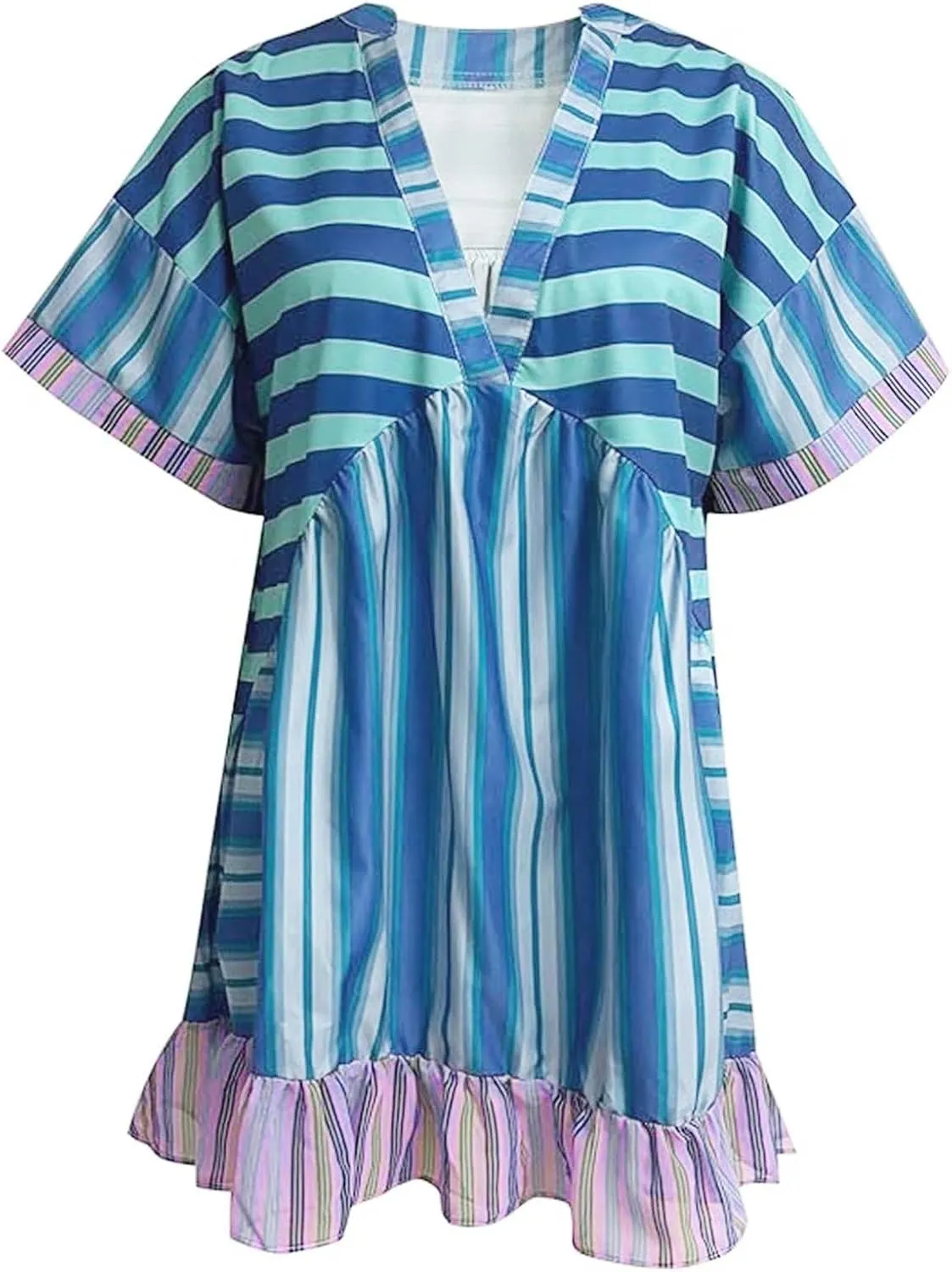 Dresses for Women 2024 Summer Boho Dress Floral Casual Sundresses Sexy V Neck Babydoll Dresses Dress