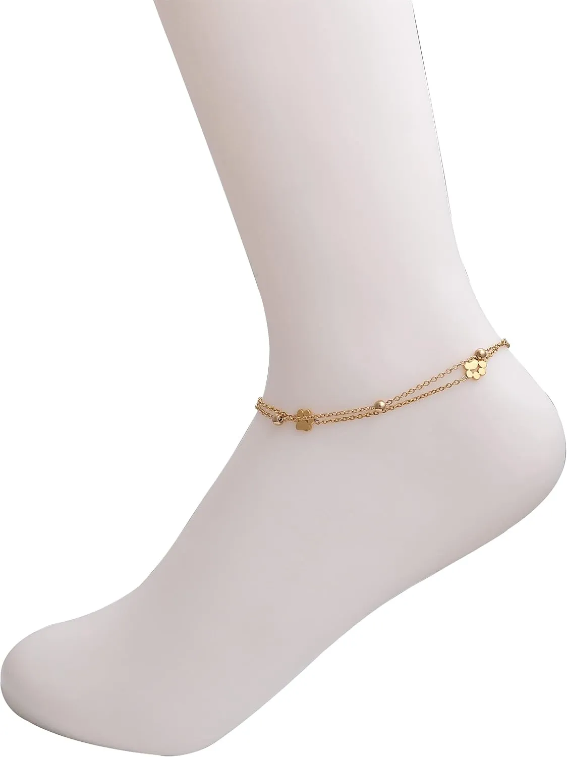 Edforce Stainless Steel Charms Anklet Foot Bracelet for Women