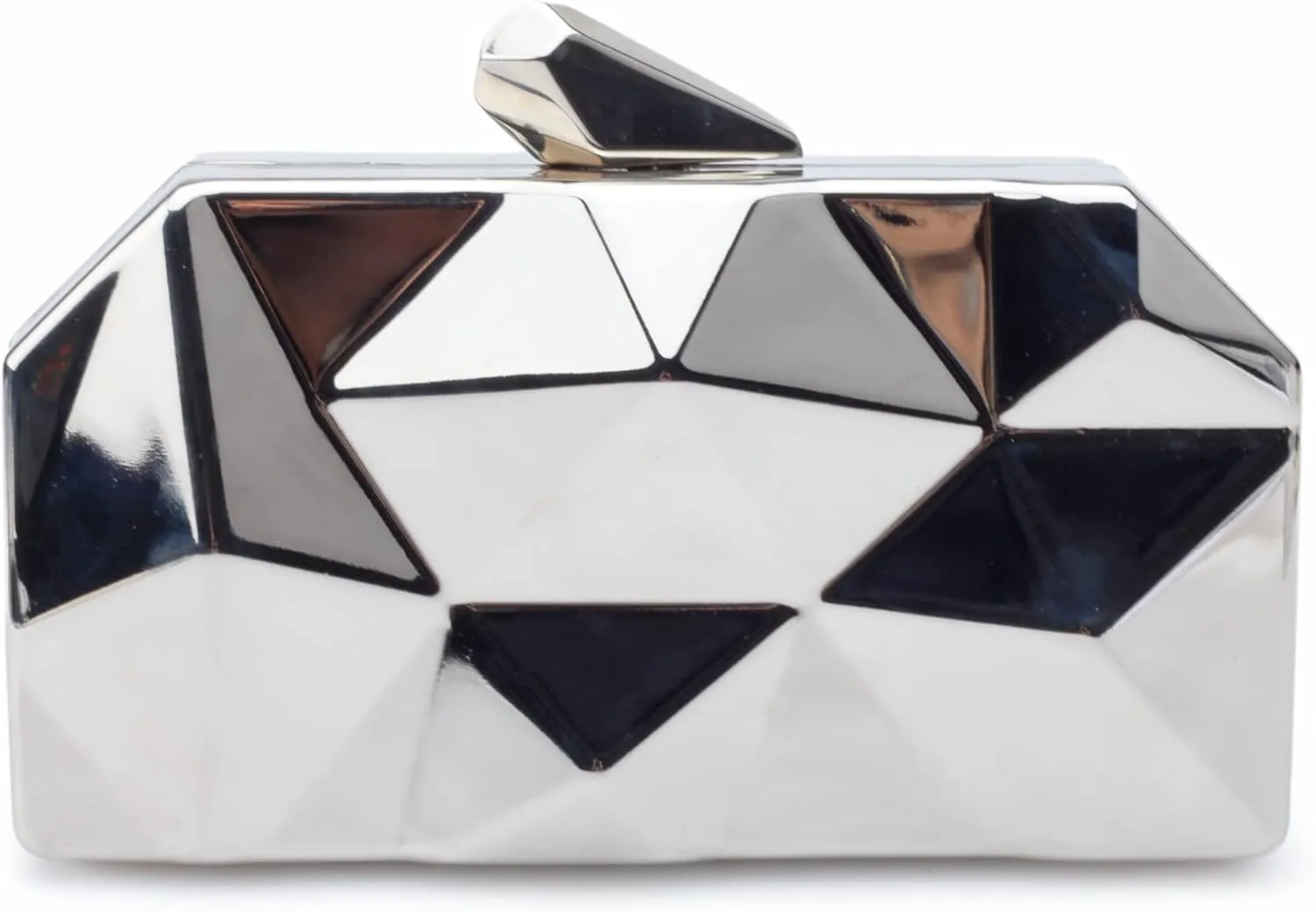 Emprier Womens Geometric Metal Evening Clutch Purse Fashion Small Evening Shoulder Bags Box Clutch Bags