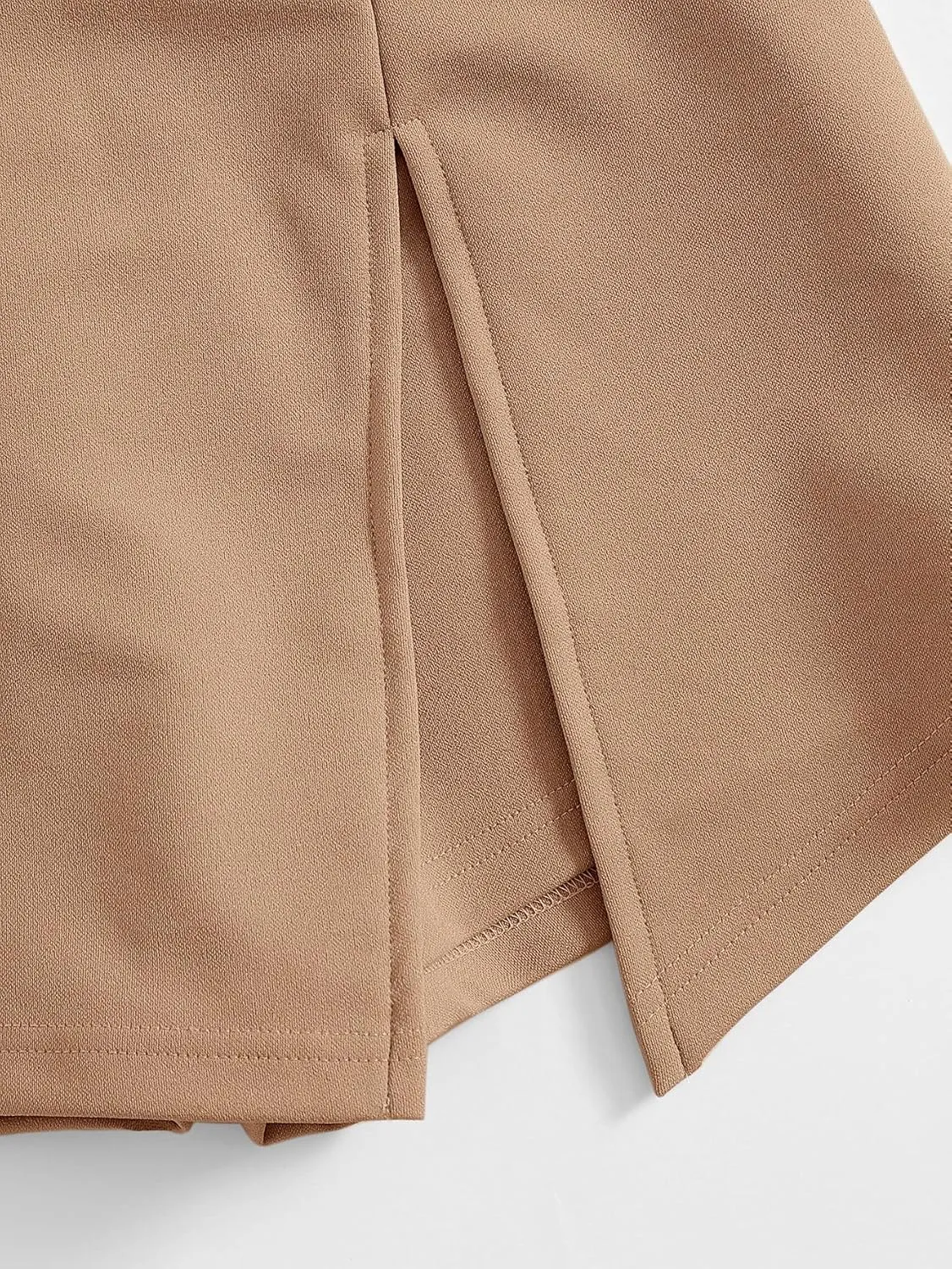Floerns Women's Casual Asymmetrical High Waisted Bodycon Pencil Skirt Shorts