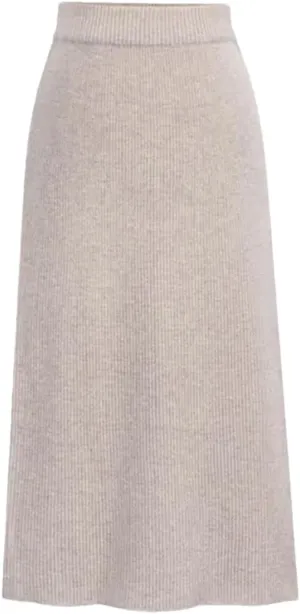 Fnfmrfmr Women Solid Office Lady Woolen Skirt High Waist Warm Slit A-Line Pleated Skirts