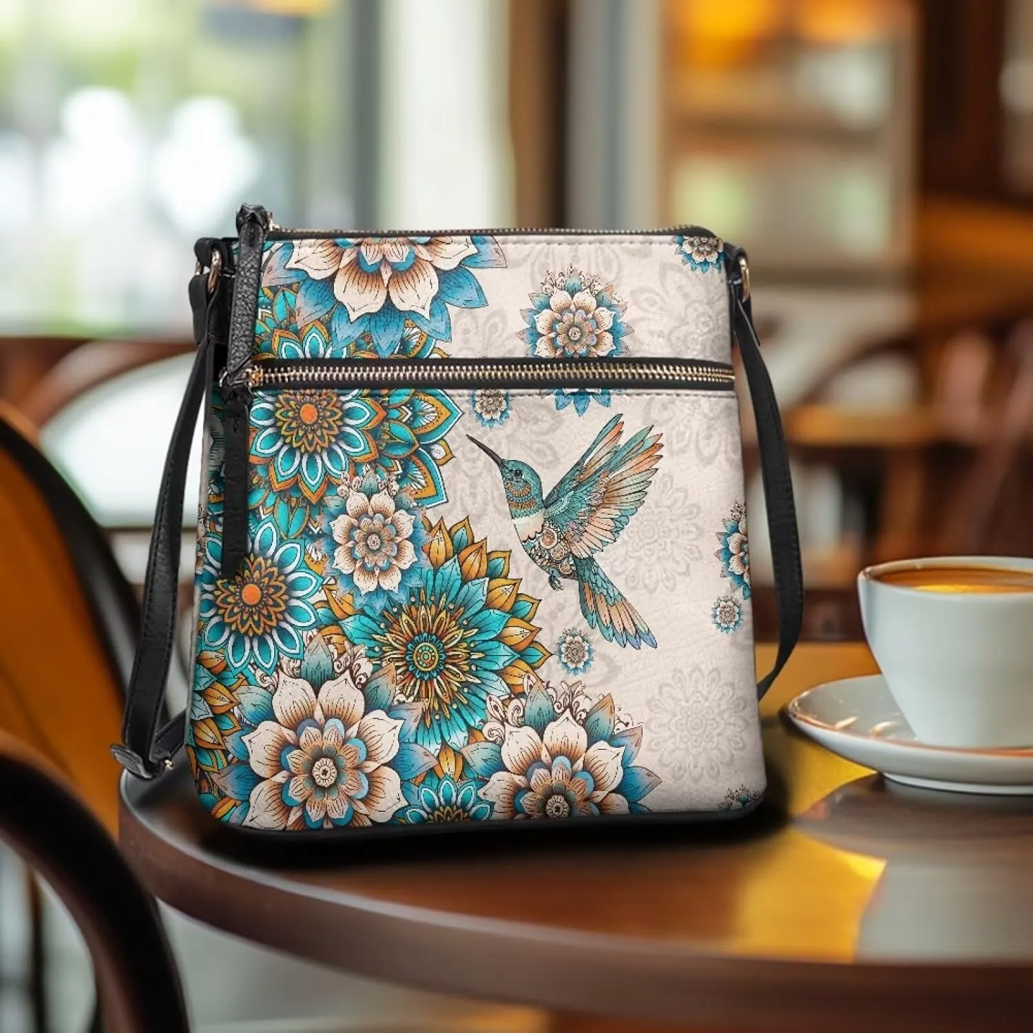 FOR U DESIGNS Leather Crossbody Bags for Women Shoulder Bags for Work Travel Sling Bag