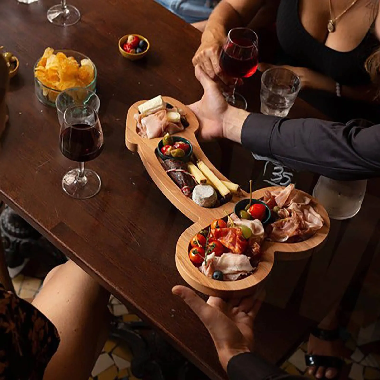 Funny Shape Aperitif Board 24/ 40cm Novelty Cheese Board Set Unique Wooden Cheese Servers Cheese Tray Charcuterie Tray