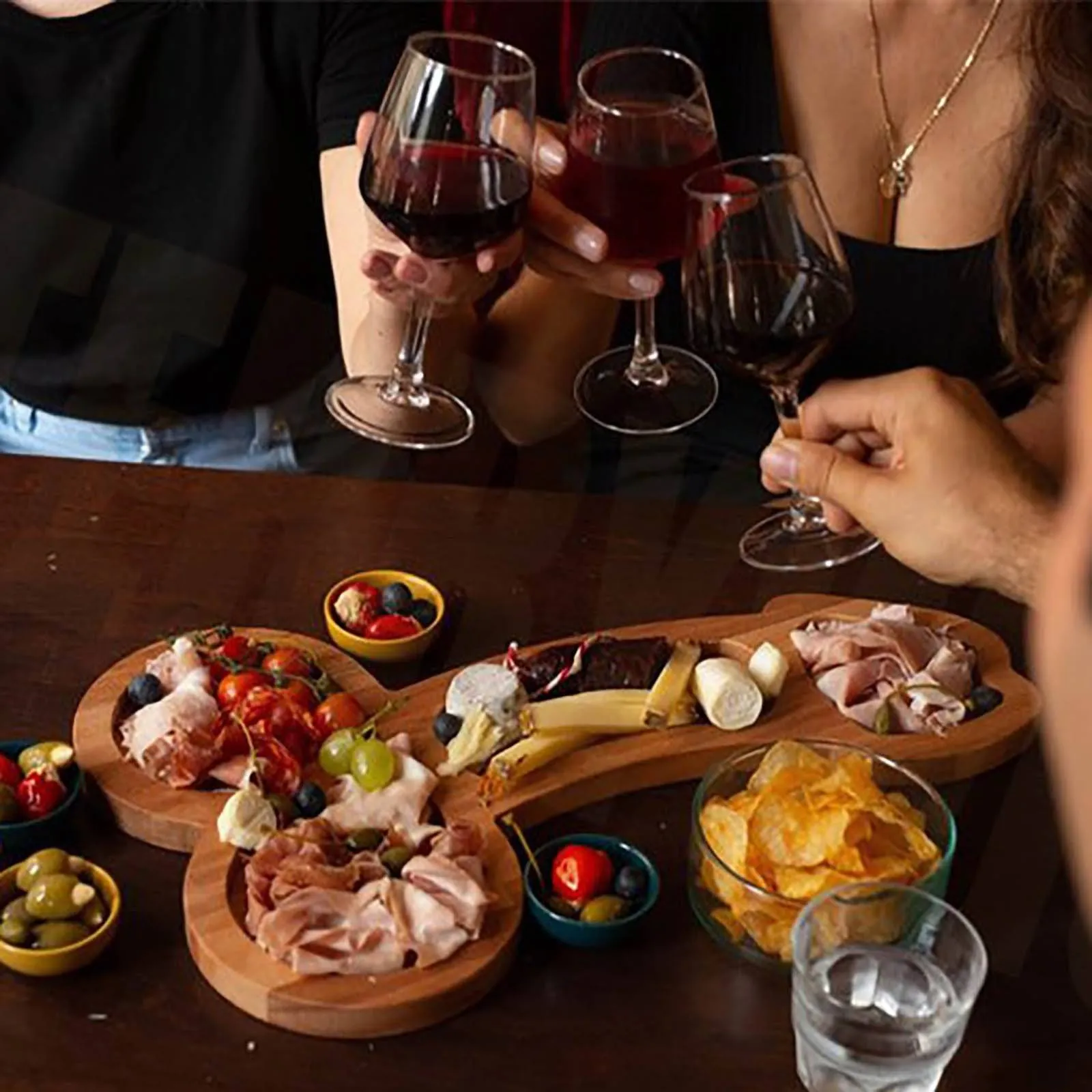 Funny Shape Aperitif Board 24/ 40cm Novelty Cheese Board Set Unique Wooden Cheese Servers Cheese Tray Charcuterie Tray