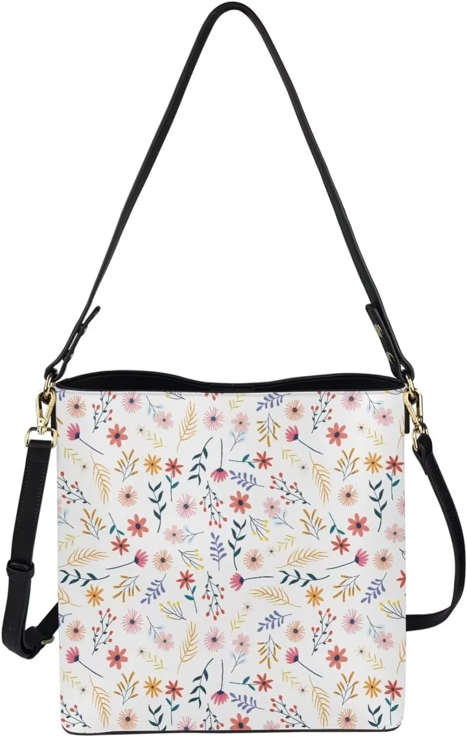 GIFTPUZZ Bucket Bags Crossbody Bucket Bags with Magnetic Snap Women's Leather Designer Handbags Tote Purses