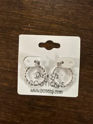 Hammered Twist Hoops