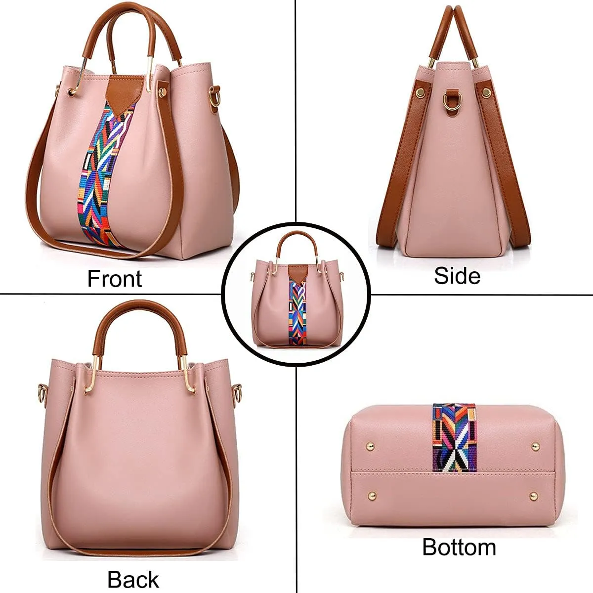 Handbags and Purse for Women Shoulder Bags Top-Handle Bags Tote Satchel Hobo 4pcs Set