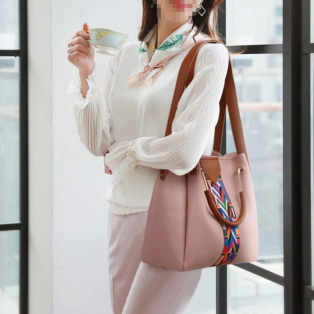 Handbags and Purse for Women Shoulder Bags Top-Handle Bags Tote Satchel Hobo 4pcs Set