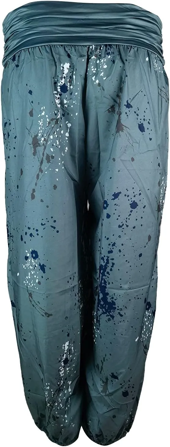 Harem Pants Women High Waist Bohemian Yoga Joggers with Pockets Floral Hippie Clothes Baggy Pants Boho Clothing