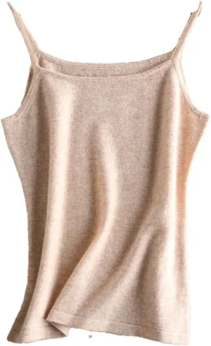 Hgvcfcv Cashmere Suspender Wool Knitted Camisole Cashmere Inner And Outer Wearing Solid Color Wool Womens Tank Tops