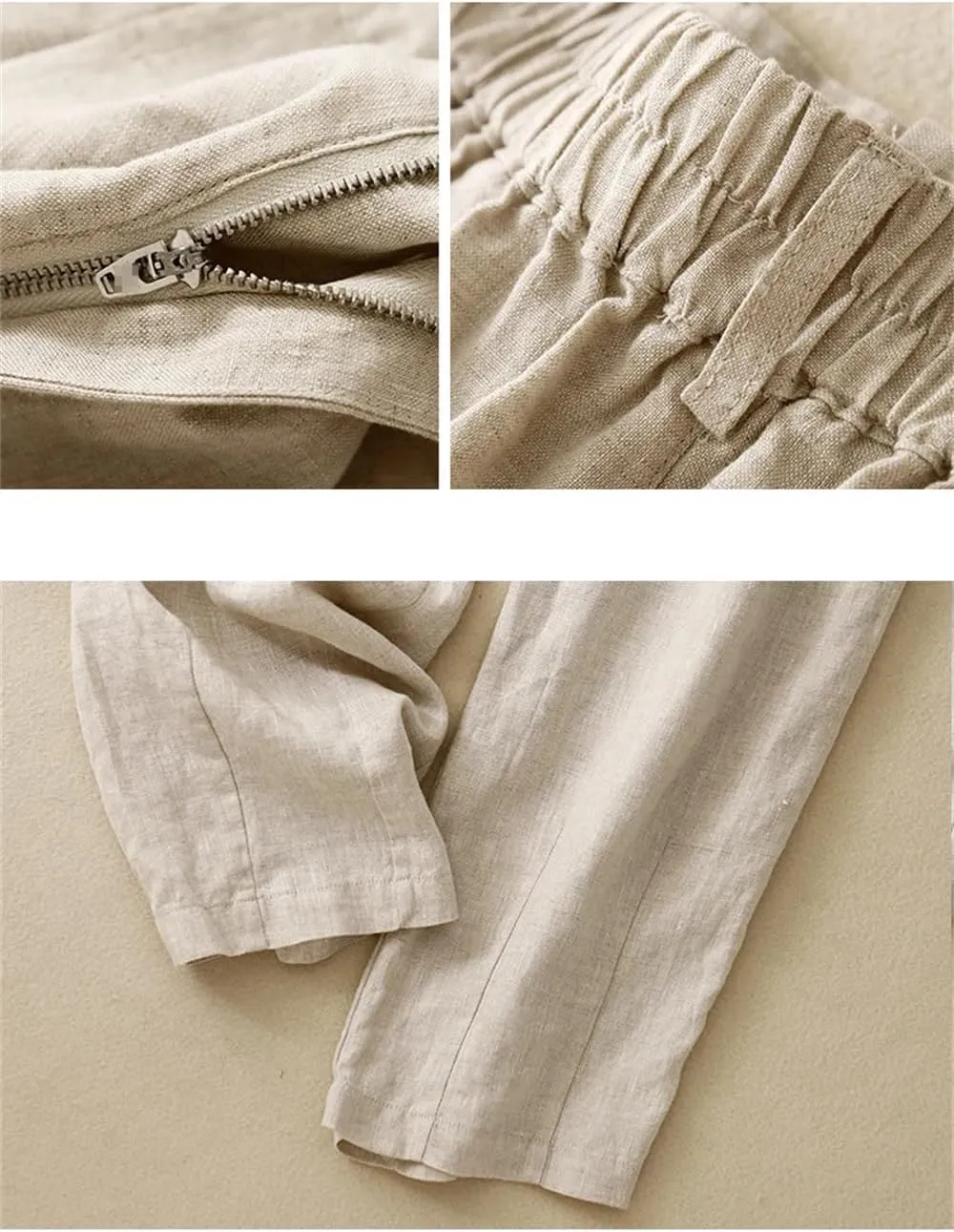 Hndudnff Women Summer Casual Cotton Harem Pants Loose Draped Office Straight Long Trousers