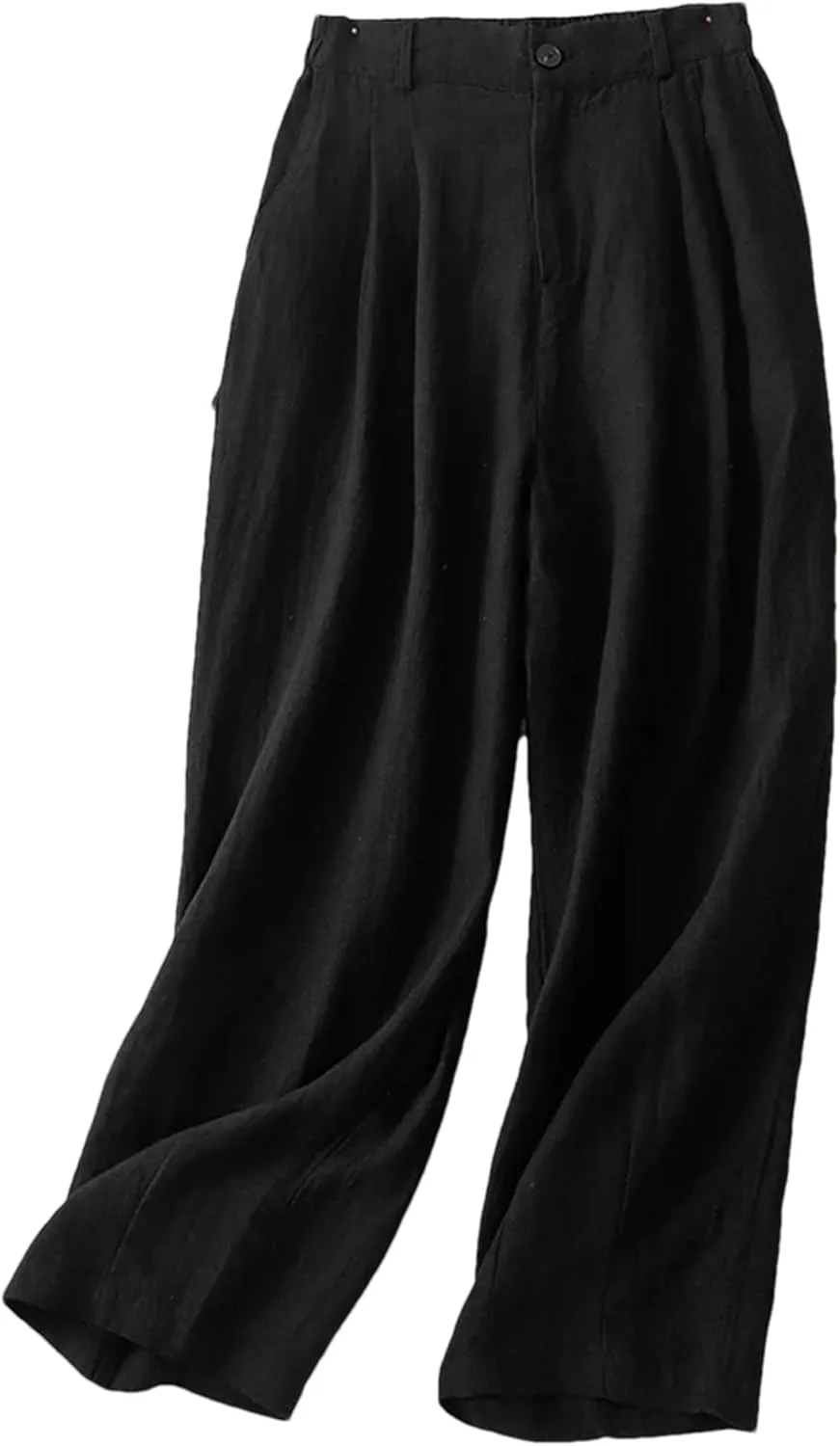 Hndudnff Women Summer Casual Cotton Harem Pants Loose Draped Office Straight Long Trousers