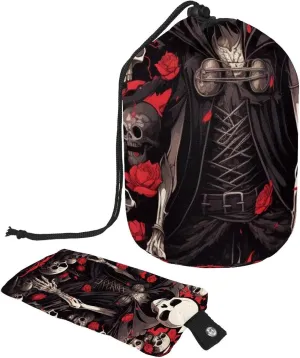 Horror Red Skull Travel Cosmetic Bags Makeup Bag for Women, Foldable Drawstring Travel Cosmetic Bags, Portable Toiletry Bucket Bag