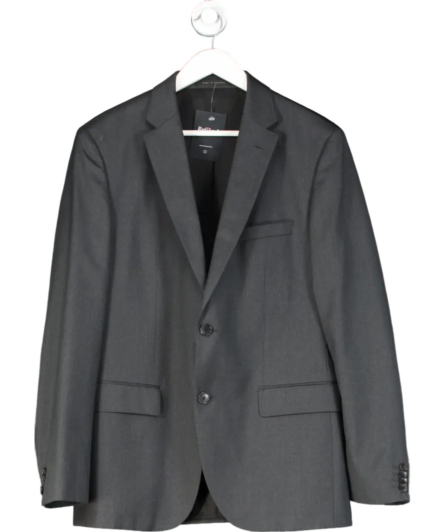 HUGO BOSS Grey Guabello Super 120 Single Breasted Blazer UK 42" CHEST