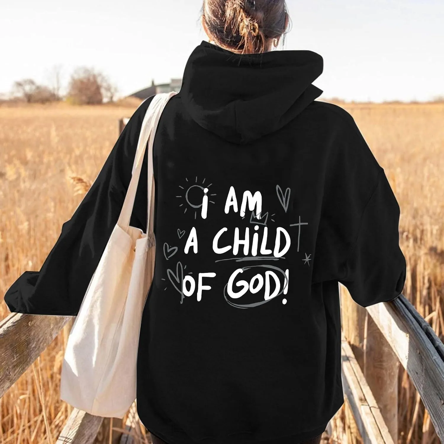 I am a Child Of God Hoodie Christian Faith Religious God Tops Man Woman Longs Leeve Pullover Sweatshirt