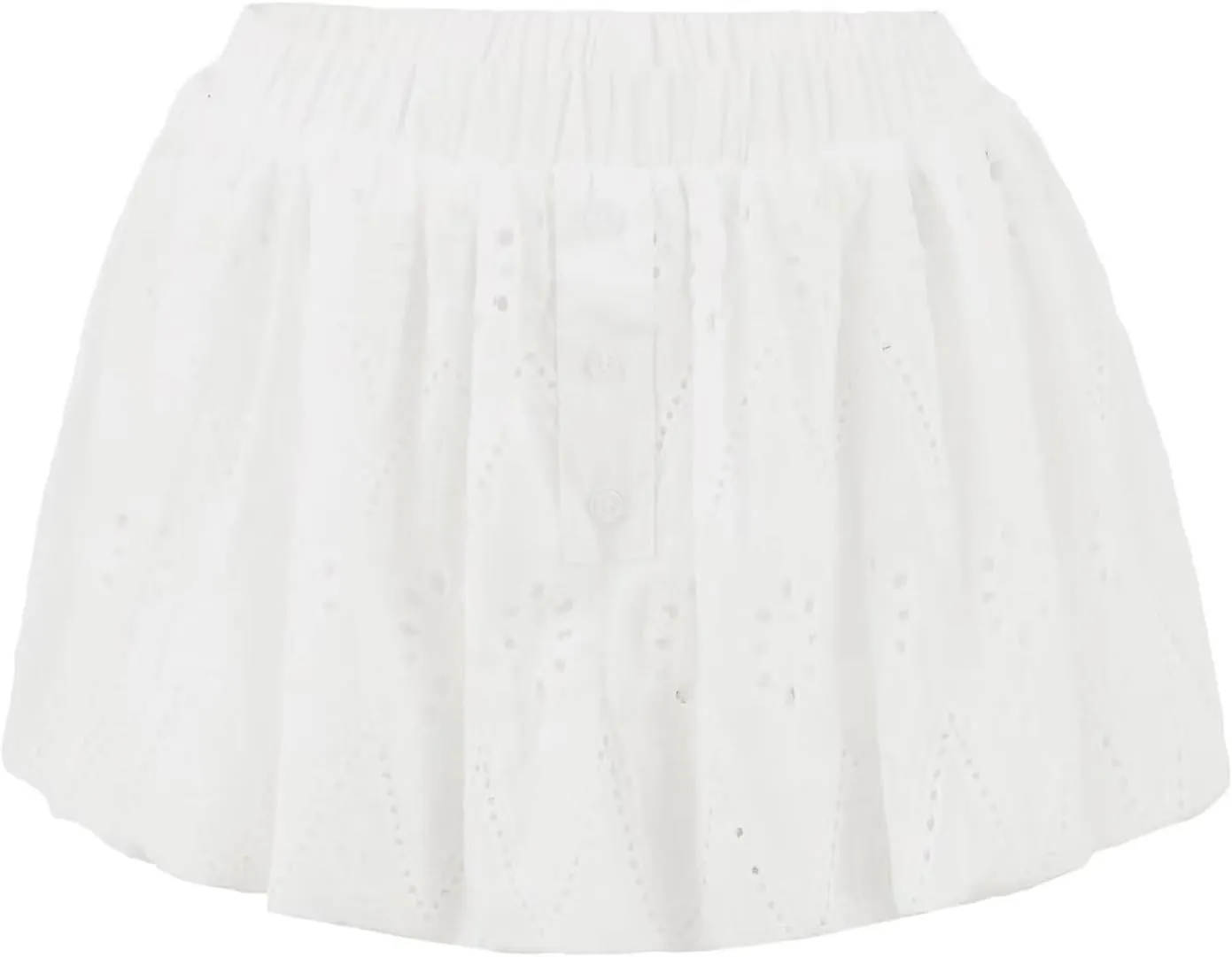 KEOMUD Women's Summer Bubble Skirts Y2k Ruffled Pleated Elastic Waist Puffy Short Skirt Party Club Mini Skirt
