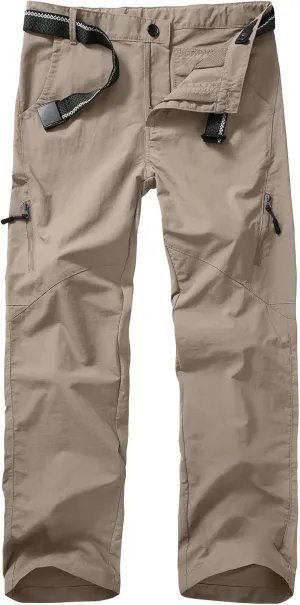 Kids' Cargo Pants, Youth Boys' Hiking Casual Outdoor Quick Dry Boy Scout Pants
