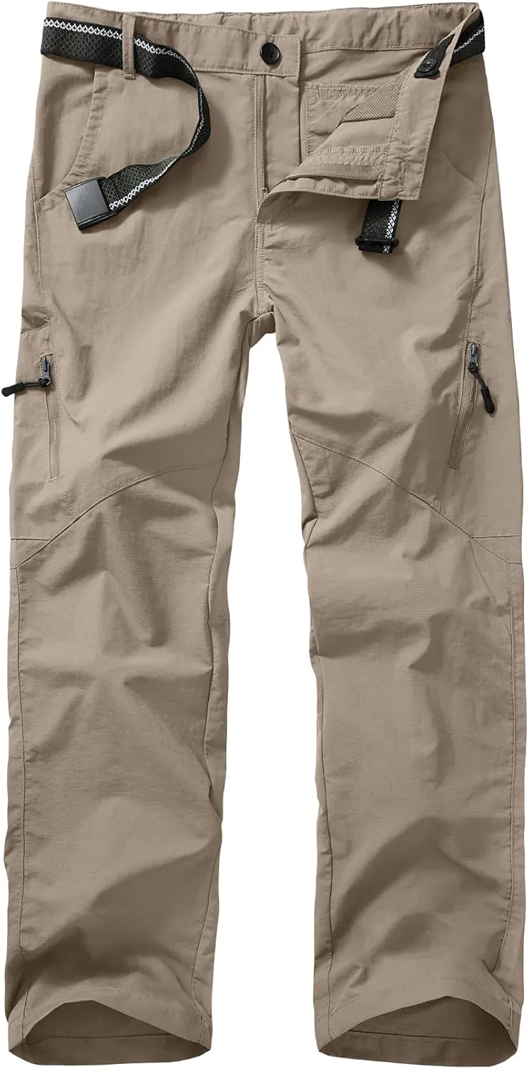 Kids' Cargo Pants, Youth Boys' Hiking Casual Outdoor Quick Dry Boy Scout Pants