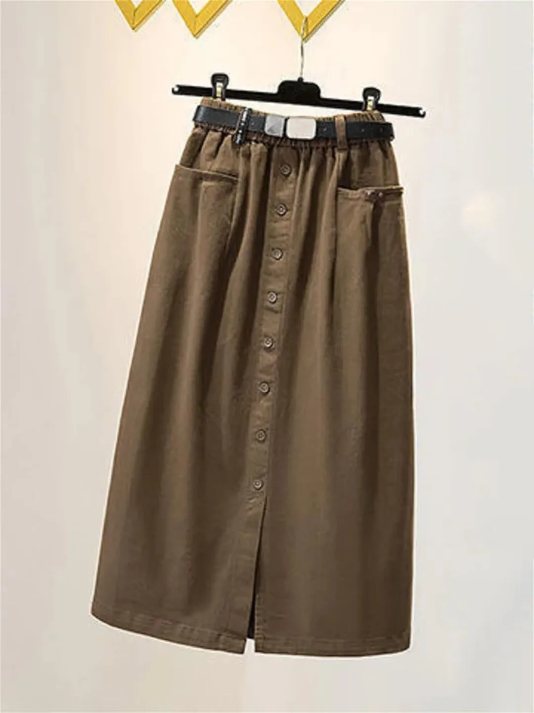 Korean High Waist A-Line Pleated Skirts Summer Autumn Woman Harajuku Solid Elegant Elastic Waist Skirt