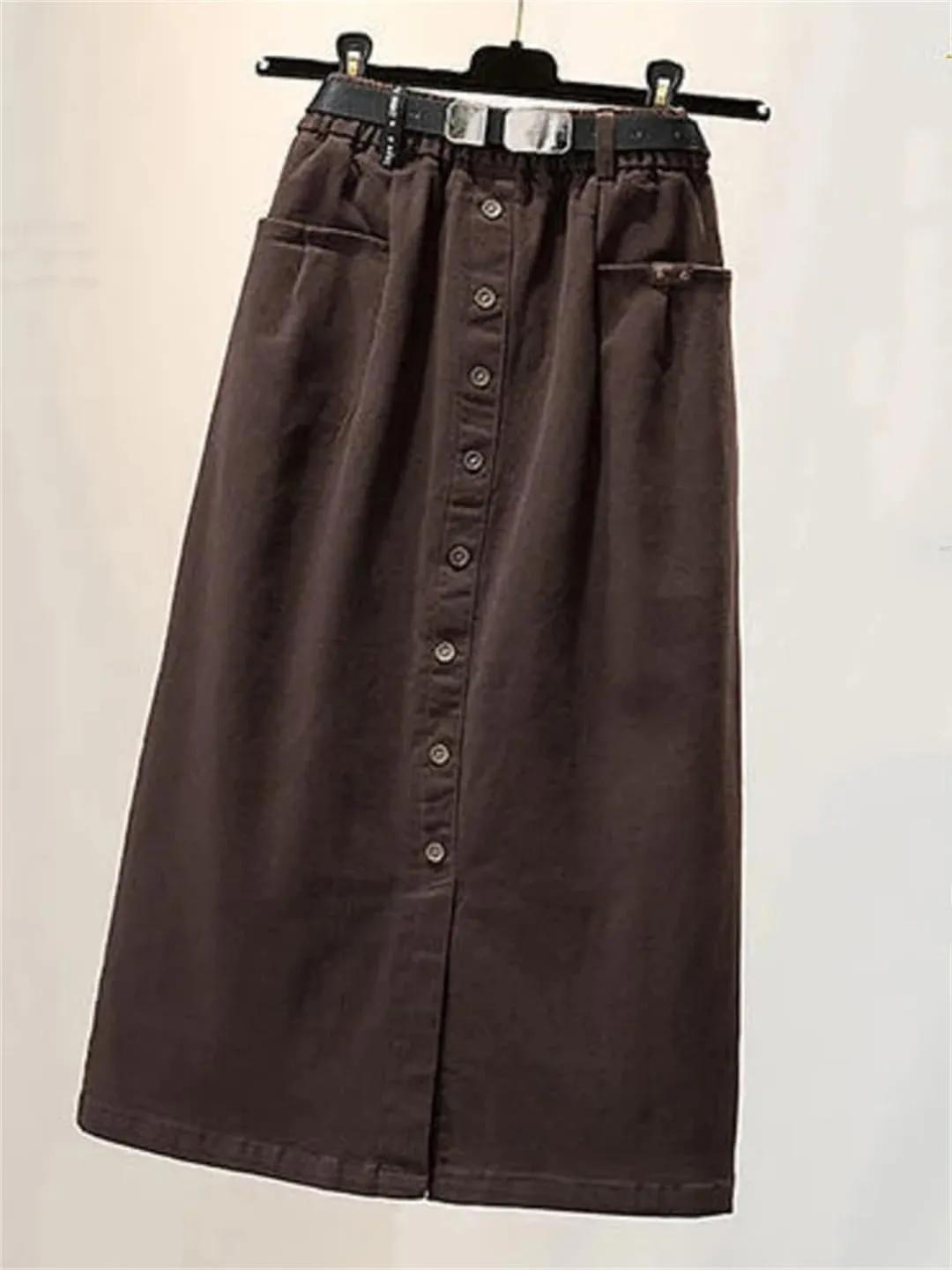 Korean High Waist A-Line Pleated Skirts Summer Autumn Woman Harajuku Solid Elegant Elastic Waist Skirt