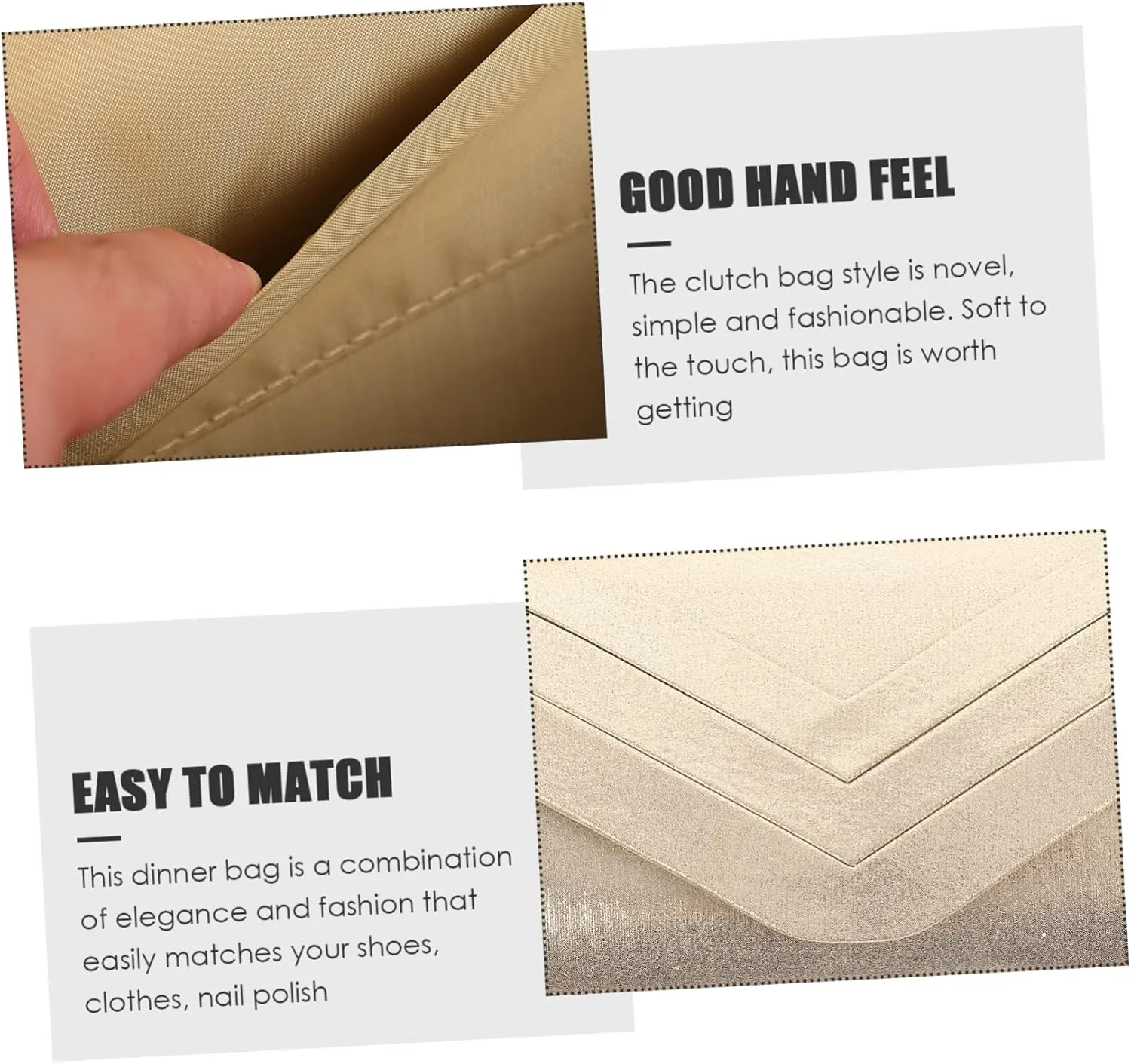 Ladies Evening Bag Envelope Bag Women Tote Envelope Clutch Chain Wallet Mini Wallet for Women White