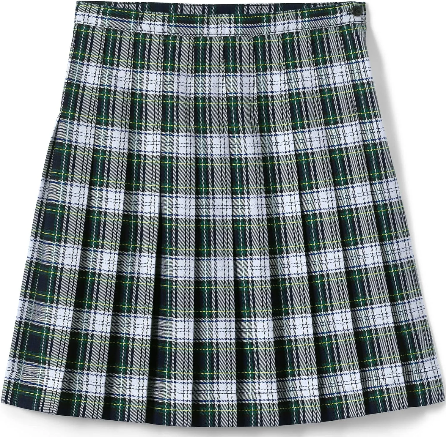 Lands' End School Uniform Girls Plaid Pleated Skirt Below The Knee