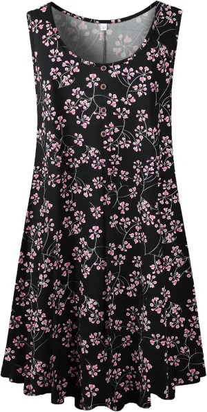LARACE Tank Tops for Womens Summer Clothes Plus Size Sleevelss Tunic Button Down Shirts for Leggings