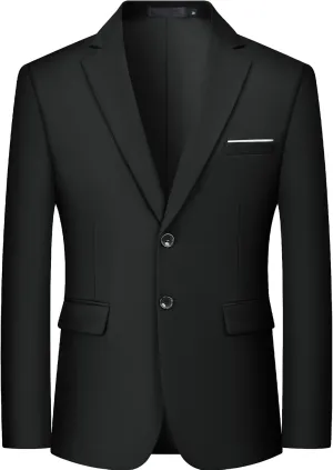 MAGE MALE Mens Slim Fit Suit Jacket 2 Button Blazer Dress Business Wedding Party Jacket