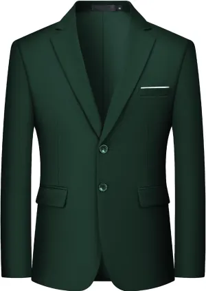 MAGE MALE Mens Slim Fit Suit Jacket 2 Button Blazer Dress Business Wedding Party Jacket