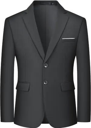 MAGE MALE Mens Slim Fit Suit Jacket 2 Button Blazer Dress Business Wedding Party Jacket