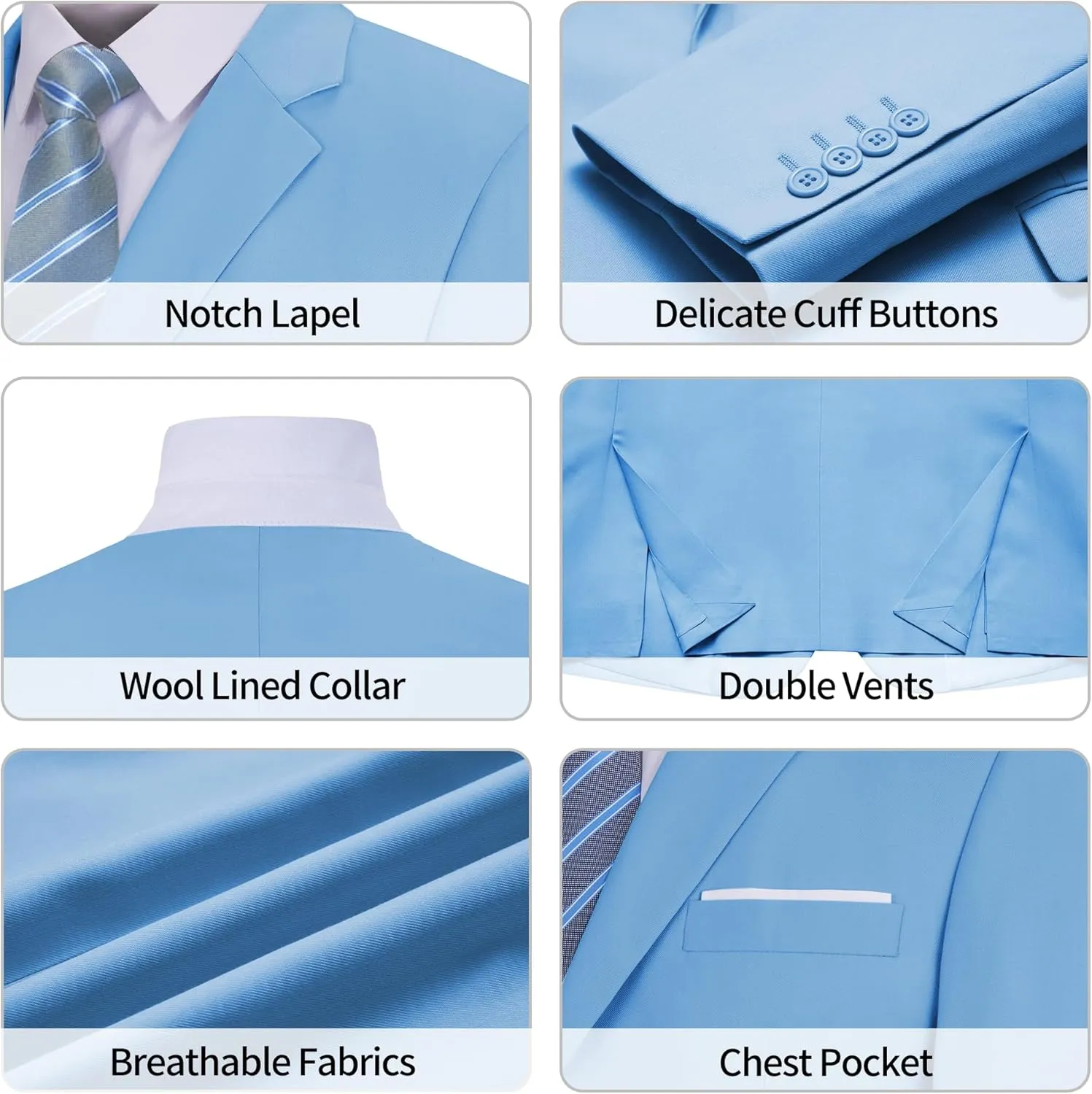 MAGE MALE Mens Slim Fit Suit Jacket 2 Button Blazer Dress Business Wedding Party Jacket