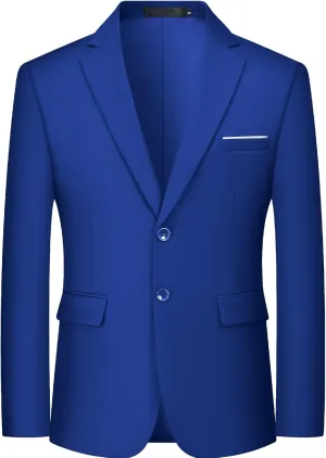MAGE MALE Mens Slim Fit Suit Jacket 2 Button Blazer Dress Business Wedding Party Jacket