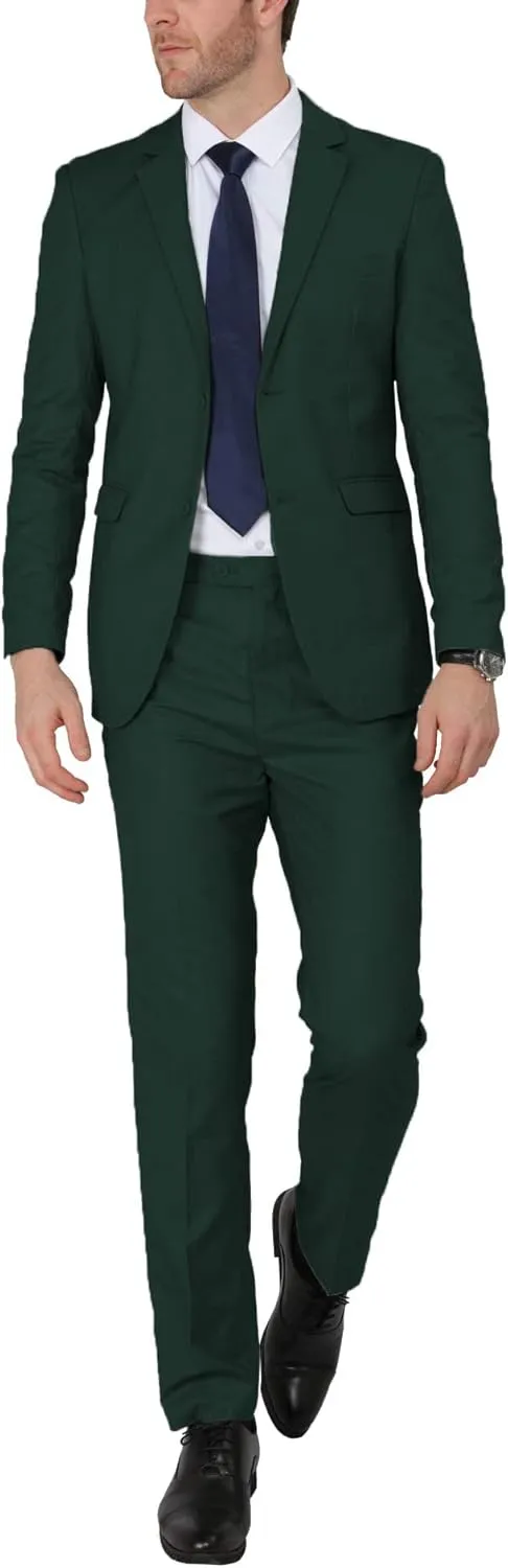 MAGE MALE Mens Slim Fit Suit Jacket 2 Button Blazer Dress Business Wedding Party Jacket
