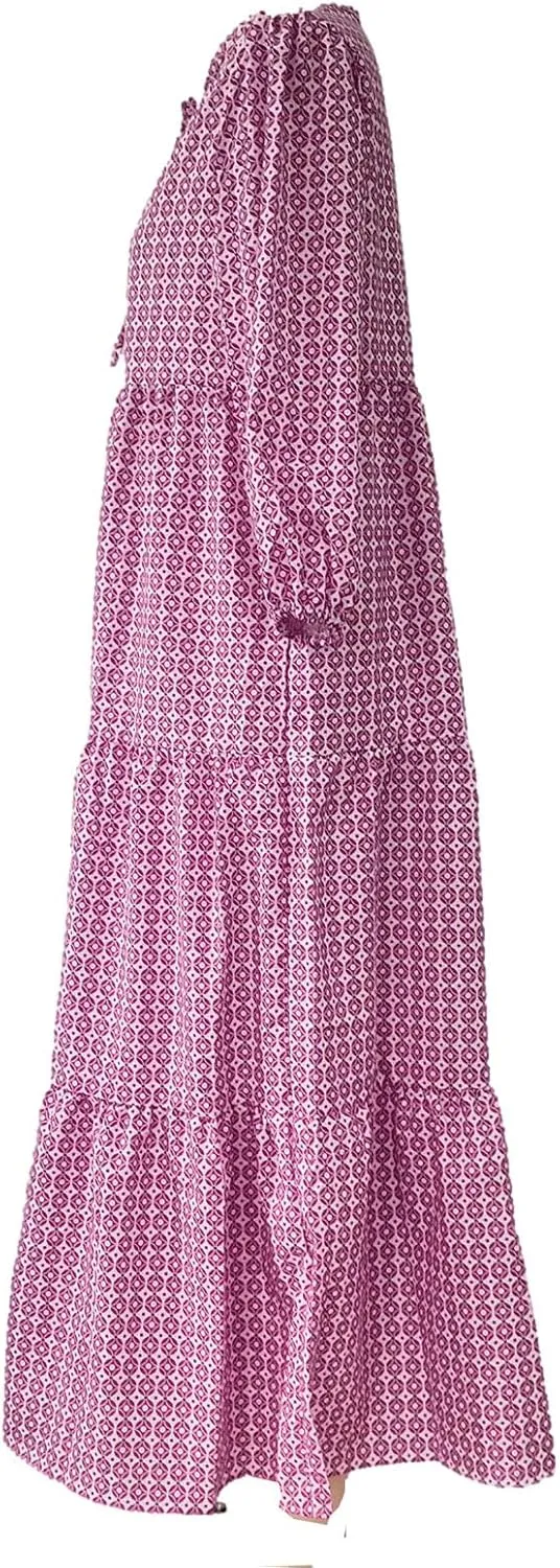 Maxi Dresses for Women 2024 Summer Boho Dress Sexy Off The Shoulder Dresses Flowy Long Sundress Vacation Dress, Small