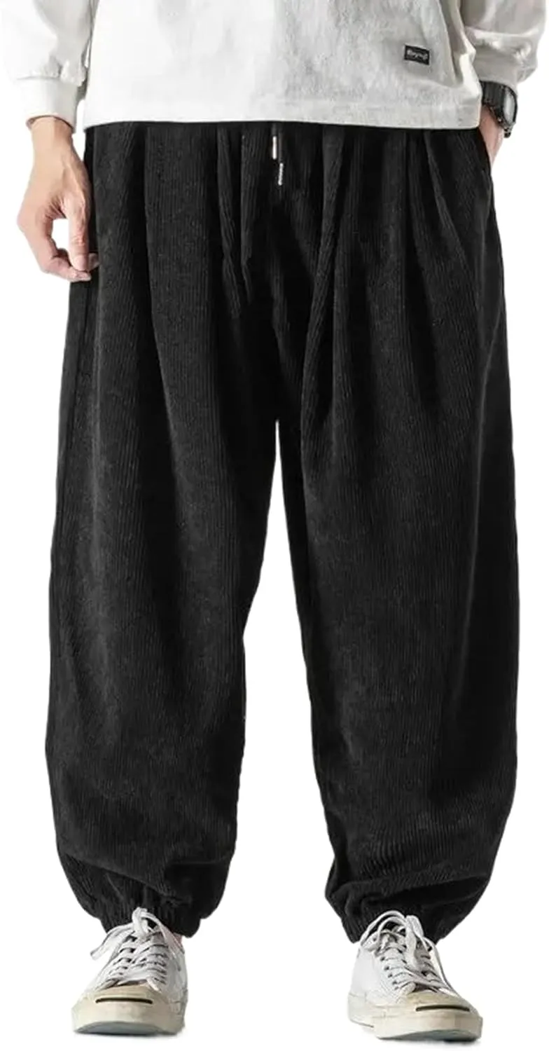 Men's Harem Pants Loose Mens Plus Size Joggers Pants Male Casual Trousers Cotton Sweatpants