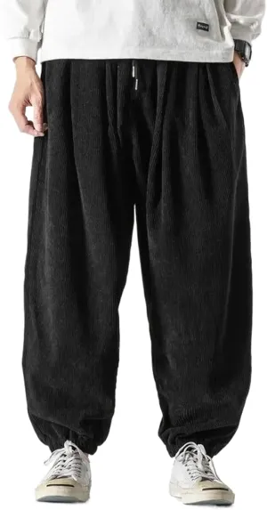 Men's Harem Pants Loose Mens Plus Size Joggers Pants Male Casual Trousers Cotton Sweatpants