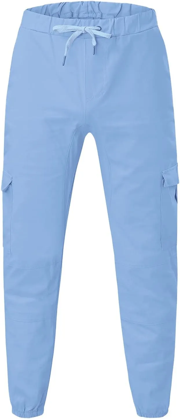 Mens Outdoor Cargo Pants Fashion Joggers Multi-Pocket Casual Pants Sports Pants Chino Trousers Sweatpants Mens