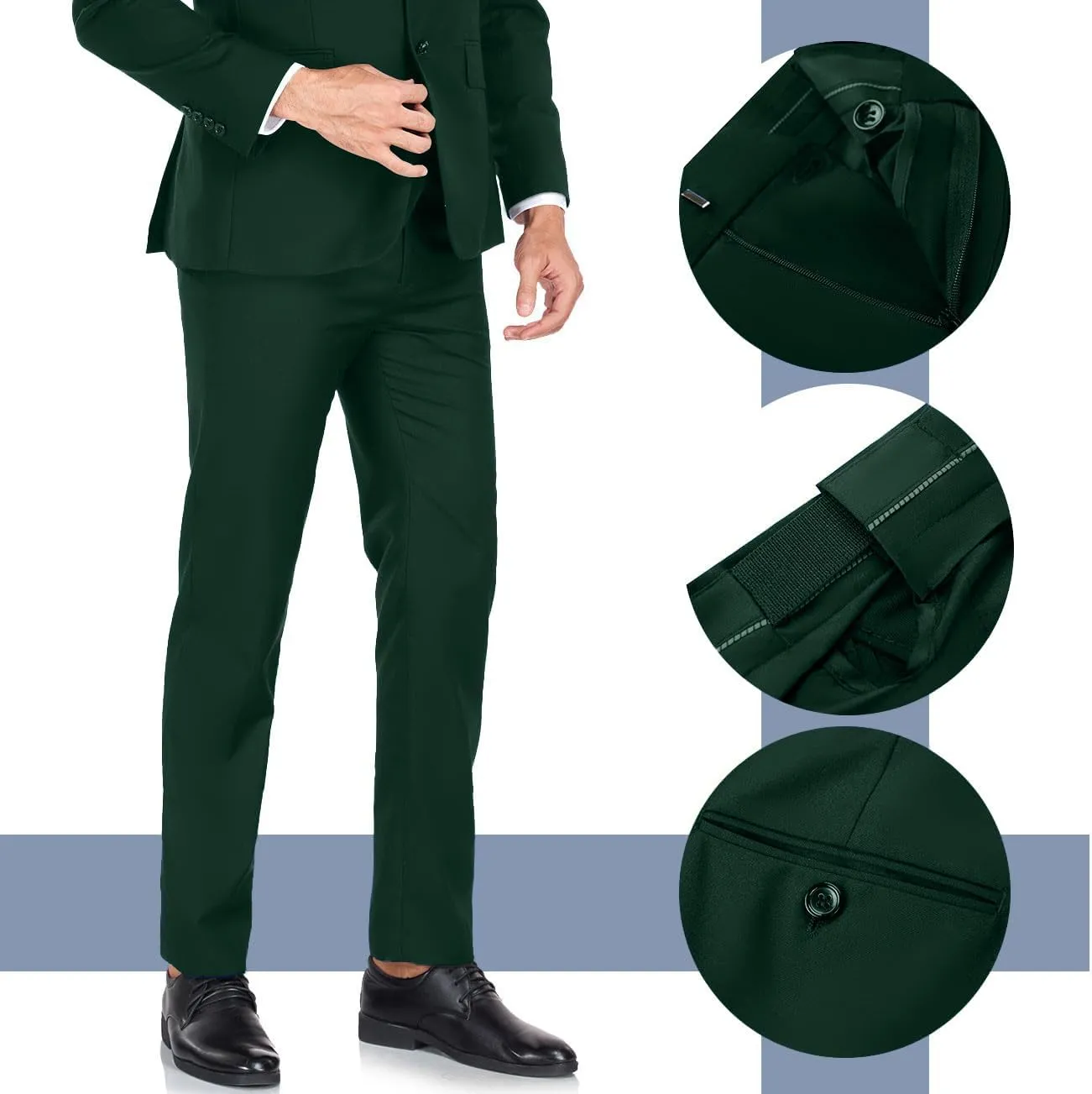 Mens Suit 2 Pieces Suits for Men Slim Fit Blazer Wedding Prom Tuxedo Suit Jacket Pants Set