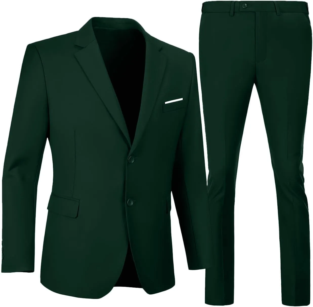 Mens Suit 2 Pieces Suits for Men Slim Fit Blazer Wedding Prom Tuxedo Suit Jacket Pants Set
