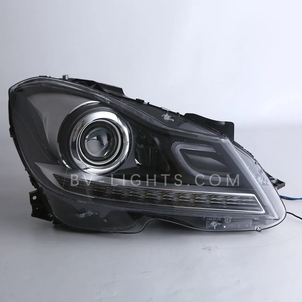 Mercedes Benz C-Class/W204  2011-2014 C200 C260 Modified headlight DRL Signal Front Head Lamp Suitable for the original car halogen