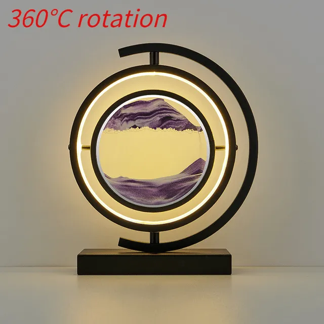 Moving Sand Art Picture Round Glass