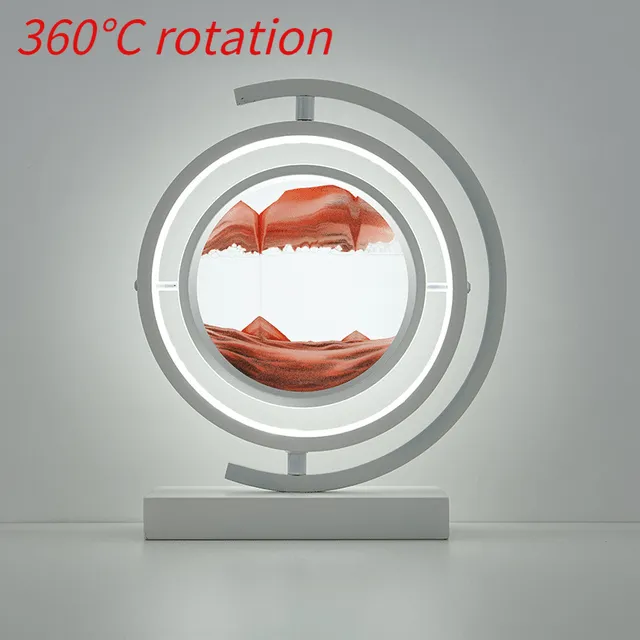 Moving Sand Art Picture Round Glass