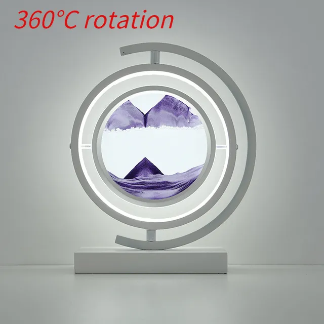Moving Sand Art Picture Round Glass